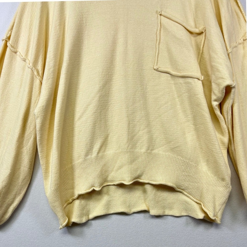 Dokotoo Sweater Soft Womens 2XL Yellow Oversized Relaxed Balloon Sleeve Pullover - Picture 3 of 9